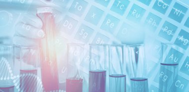 Kimyasal aygıt ile dijital arka plan 