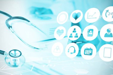 Metal siyah stetoskop