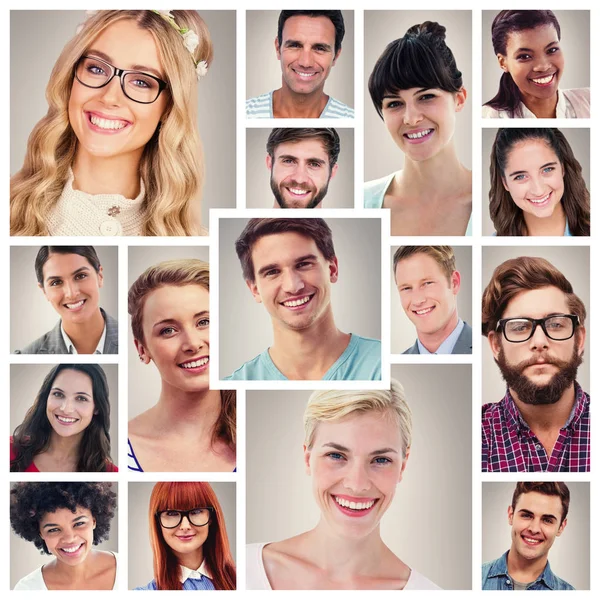 Collage de personas diferentes —  Fotos de Stock