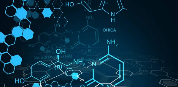 Digital tło z chemicznych znak — Zdjęcie stockowe