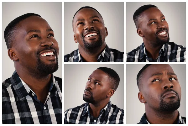 Man collage portrait — Stock Photo, Image