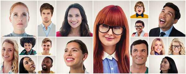 различные люди коллаж
