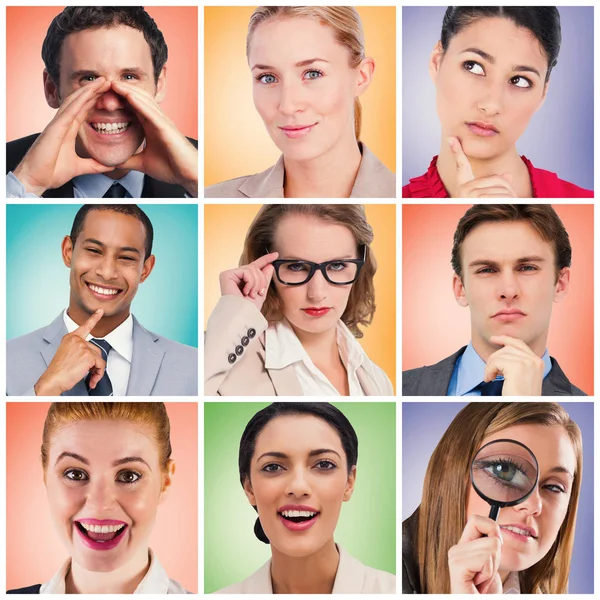 Collage de personas diferentes — Foto de Stock