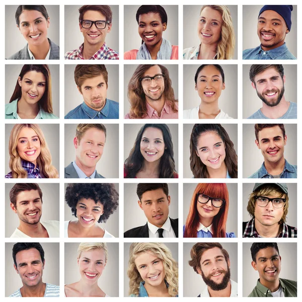 Collage di persone diverse — Foto Stock