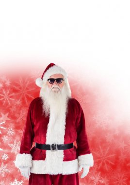 Güneş gözlüğü ve kar tanesi Noel Noel Baba