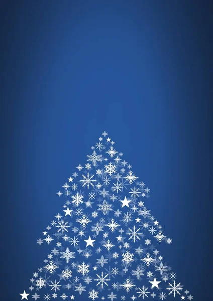 Fiocco di neve a forma di albero di Natale — Foto Stock
