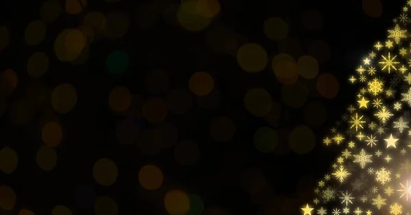 स्नोफ्लेक क्रिसमस ट्री पैटर्न आकार चमकता — स्टॉक फ़ोटो, इमेज