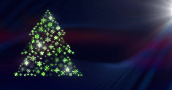 雪花圣诞树图案形状 — 图库照片