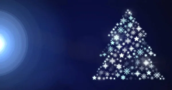 Snöflinga julgran mönsterform — Stockfoto