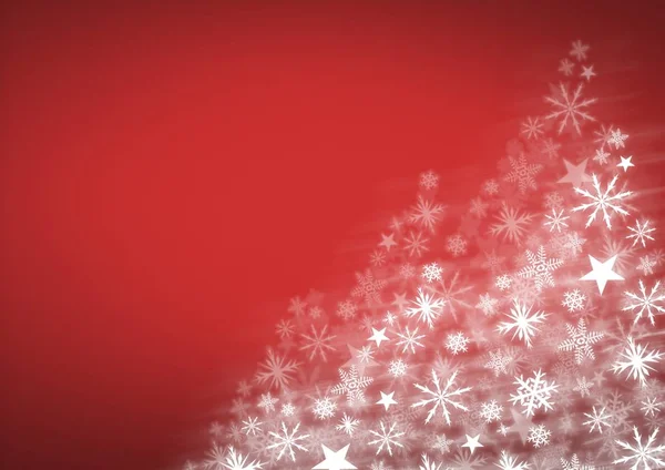 Sneeuwvlok kerstboom patroon vorm — Stockfoto