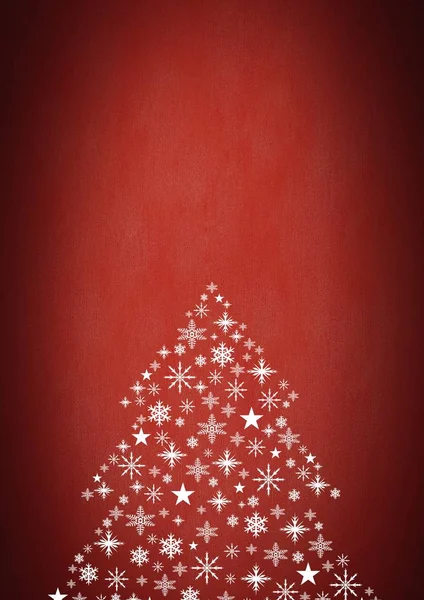눈송이 크리스마스 트리 패턴 모양 — 스톡 사진