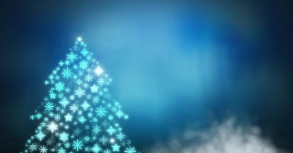 Forma de patrón de árbol de Navidad copo de nieve —  Fotos de Stock