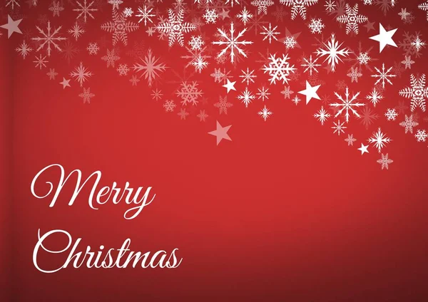 Frohe Weihnachten Text und Schneeflocken Weihnachtsmuster mit Leerzeichen — Stockfoto