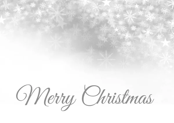 Merry Christmas text and Snowflake Christmas pattern — Stock Photo, Image