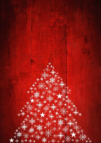 나무에 눈송이 크리스마스 트리 패턴 — 스톡 사진