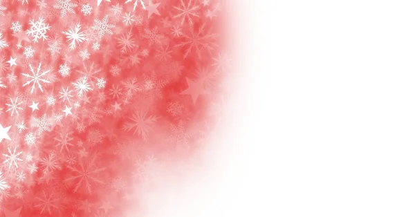 Sneeuwvlok Kerst patroon en lege ruimte — Stockfoto