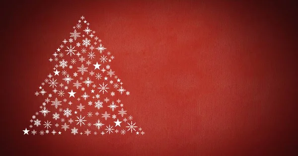 雪花圣诞树图案形状 — 图库照片