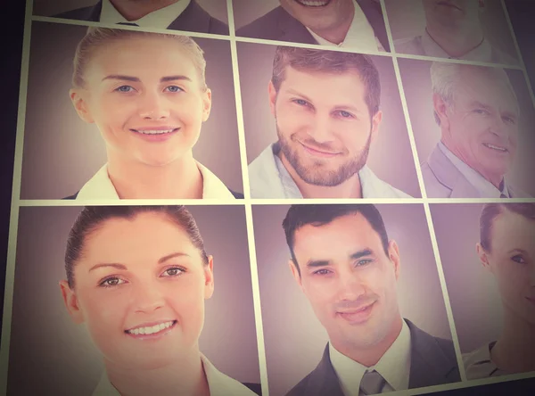 People collage portrait 3x3 — Stock Photo, Image