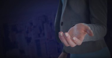 İşkadını el palm ile açın 