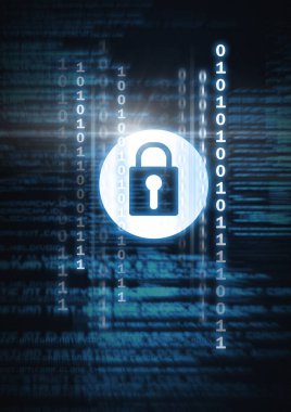 Güvenlik kilit simgesi ile şifre