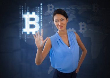 Bitcoin grafik simge dokunmadan işkadını