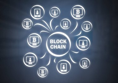 Blockchain simgesi ağ