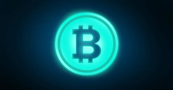 Bitcoin graphic icon — Stock Photo, Image