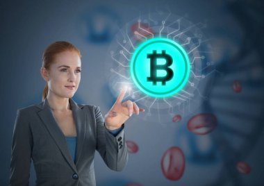 Bitcoin grafik simge dokunmadan işkadını