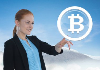 Bitcoin grafik simge dokunmadan işkadını