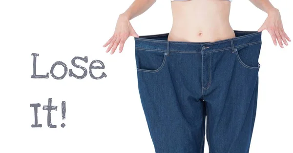 Vita della donna in pantaloni oversize — Foto Stock
