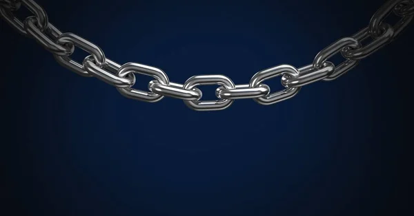 Chain with blue background — Stock Photo, Image