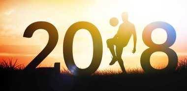 Bir futbolcunun silueti