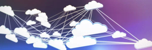 Cloud computing sullo sfondo — Foto Stock