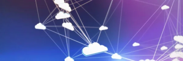 Abstraktes Bild des Cloud Computing Symbols — Stockfoto