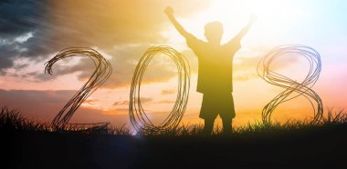 Küçük bir çocuk silüeti 