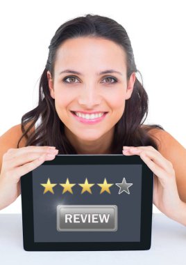 kadın holding tablet 