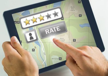 Tablet oranı düğmesi ile dokunmadan el 