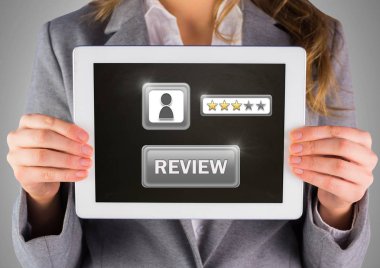 kadın holding tablet 