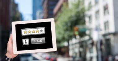 El tutma tablet oranı düğmesi ile 