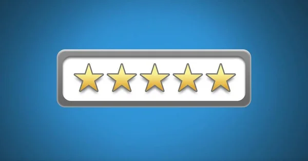 Cinque stelle recensione rating bar — Foto Stock