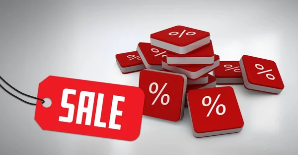 Försäljning tagg med procenttecken ikoner — Stockfoto
