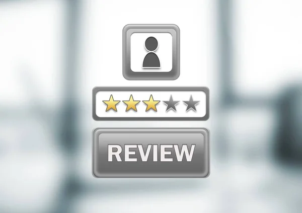 Star review ratings for user — Stock Photo, Image