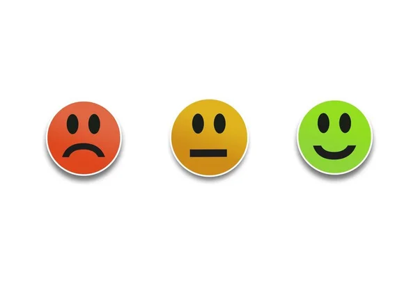 Feedback smiley faces — Stock Photo, Image