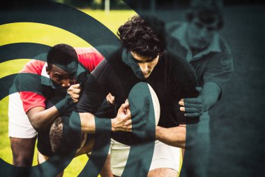 Oyun sırasında mücadele Rugby oyuncuları