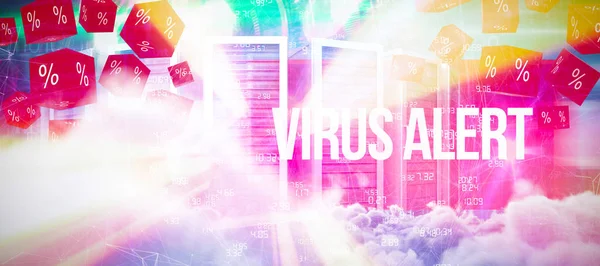 Storm clouds against virus alert — Stock Photo, Image