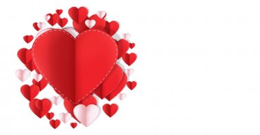 Sevgililer günü tasarım yürekleri