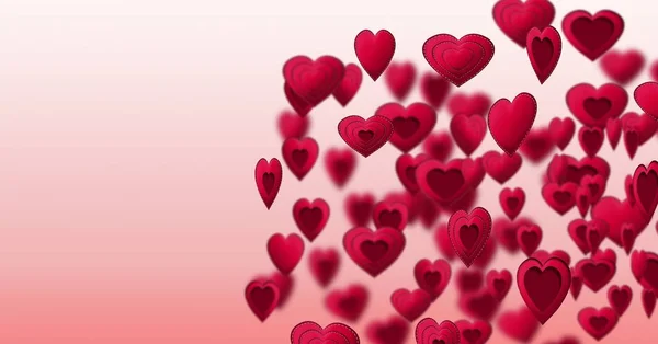 Alla Hjärtans Dagdesign Med Hjärtan — Stockfoto