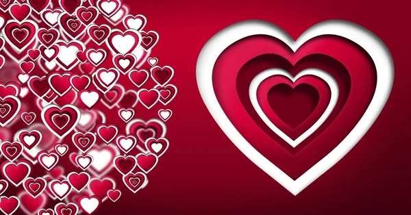 Diseño Del Día San Valentín Con Corazones — Foto de Stock