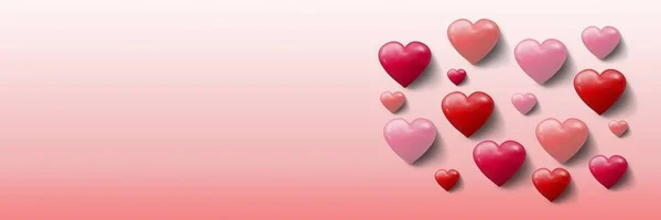 Valentines Day Design Hearts — Stock Photo, Image