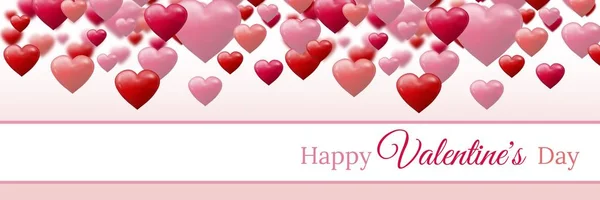 Valentines Day Design Hearts — Stock Photo, Image